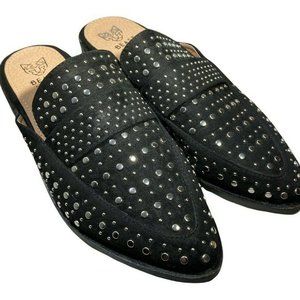 Beast Fashion Rhinestone Studded Mules Slip On